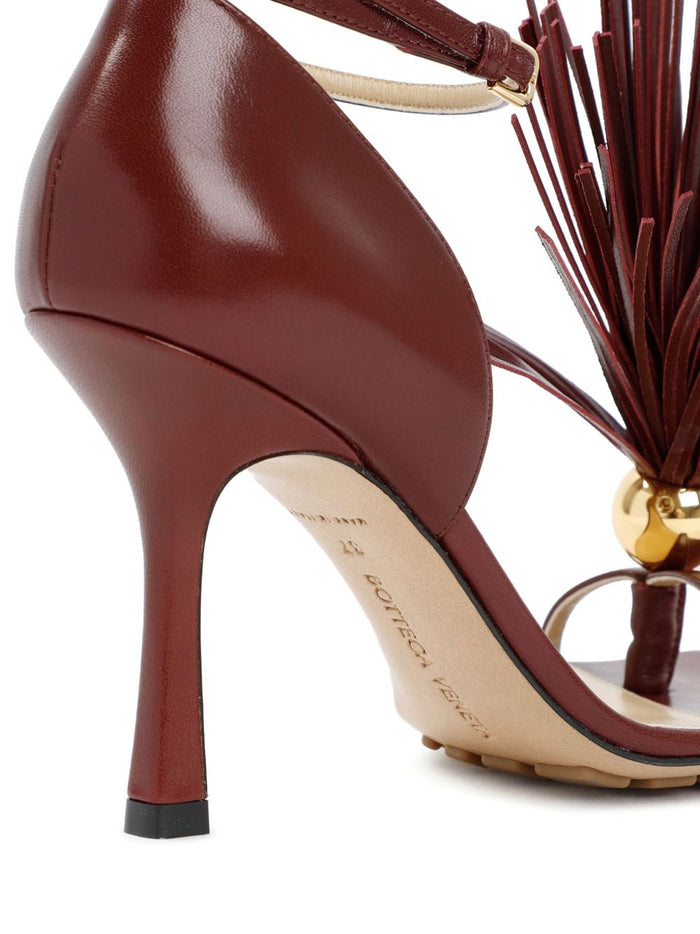 Bottega Veneta Sandals Red Upper: Lambskin