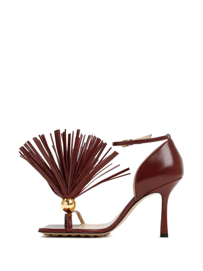 Bottega Veneta Sandals Red Upper: Lambskin