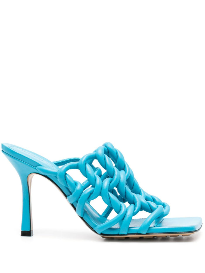 Bottega Veneta Sandals Blue Upper: Lambskin