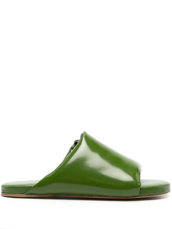 Bottega Veneta Sandals Green Upper: Lambskin