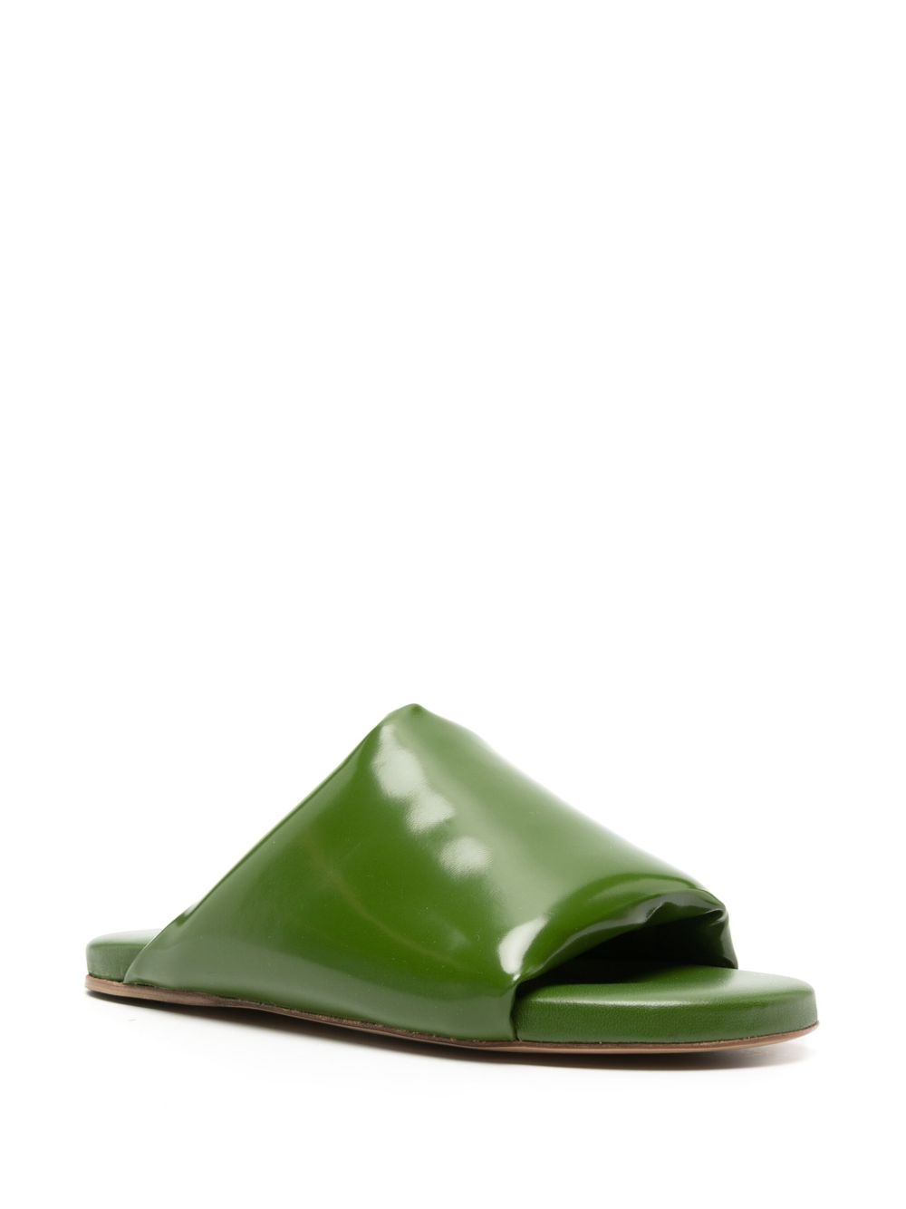 Bottega Veneta Sandals Green Upper: Lambskin