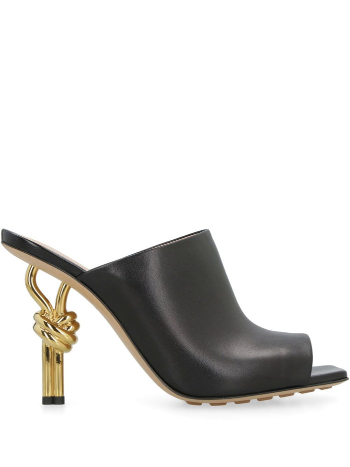 Bottega Veneta Sandals Black Upper: Lambskin