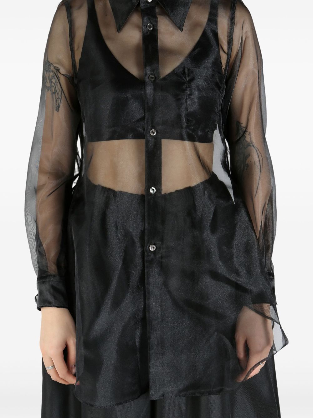 Comme Des Garcons Shirts Black Polyester