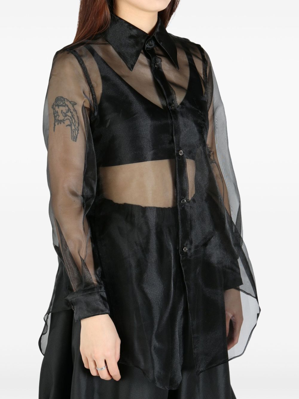 Comme Des Garcons Shirts Black Polyester