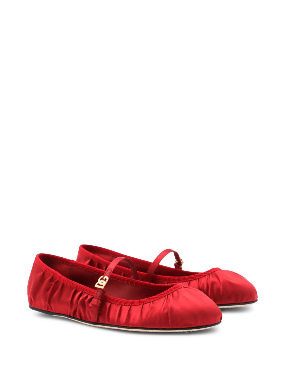 Dolce & Gabbana Flat Shoes Red Cotton Viscose Silk