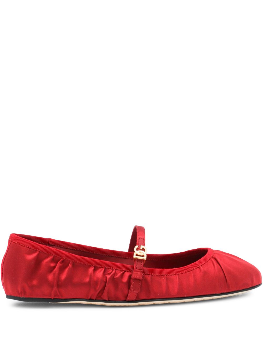 Dolce & Gabbana Flat Shoes Red Cotton Viscose Silk