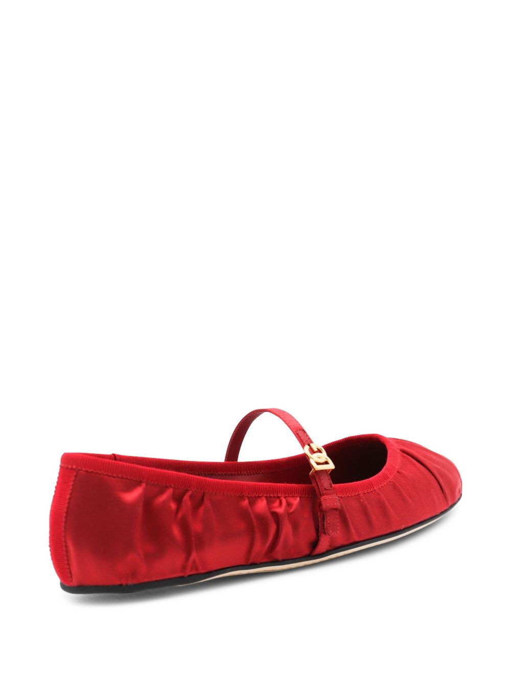 Dolce & Gabbana Flat Shoes Red Cotton Viscose Silk