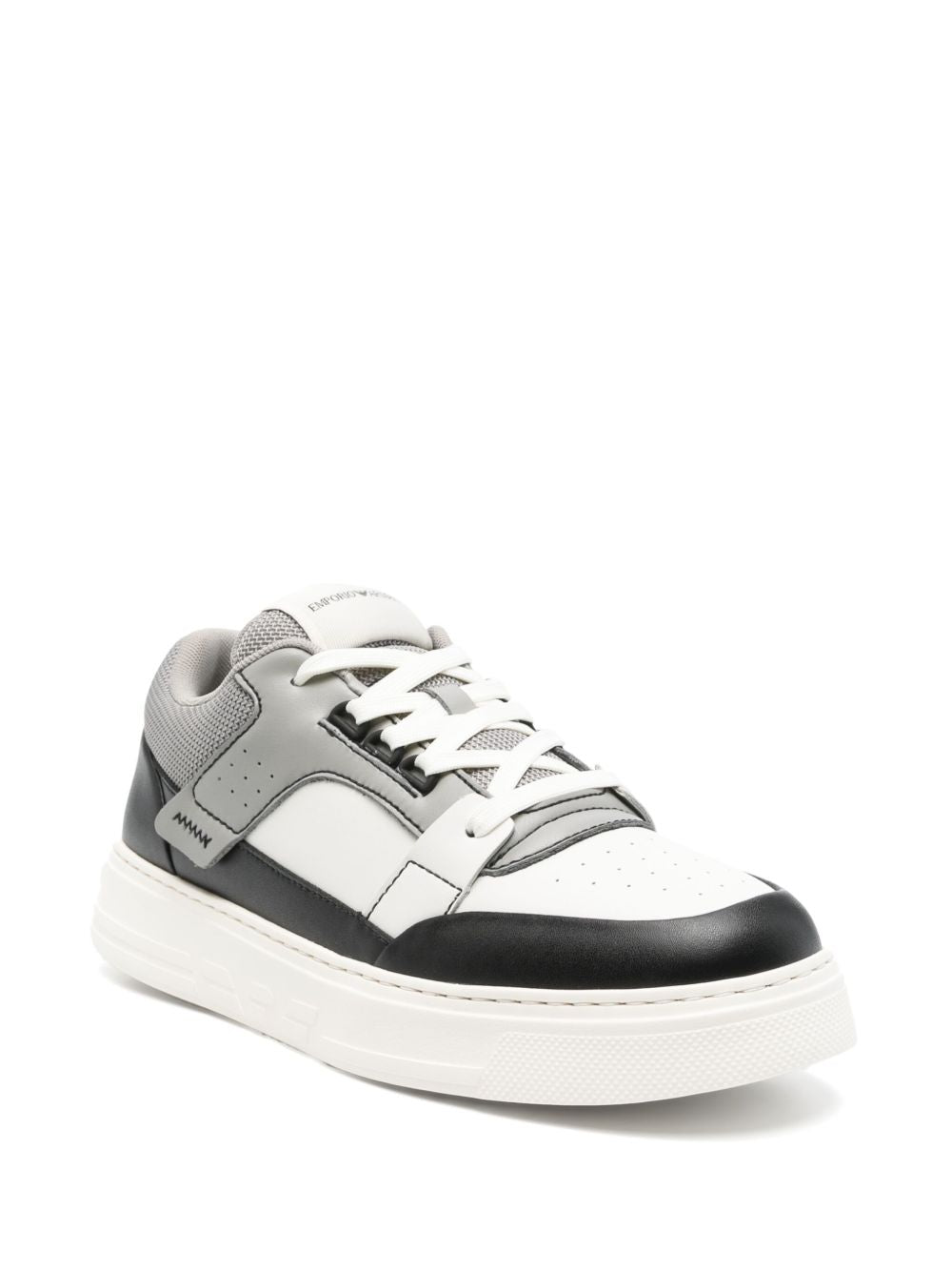 Emporio Armani Sneakers Grigio Calf Leather