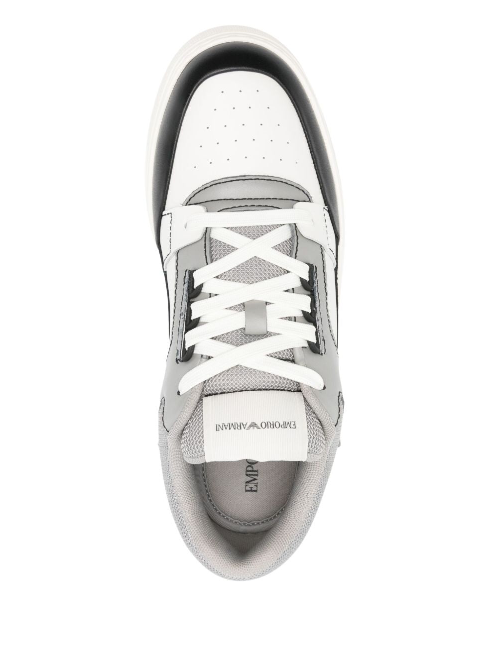 Emporio Armani Sneakers Grigio Calf Leather