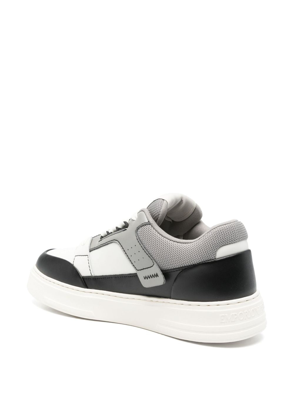 Emporio Armani Sneakers Grigio Calf Leather
