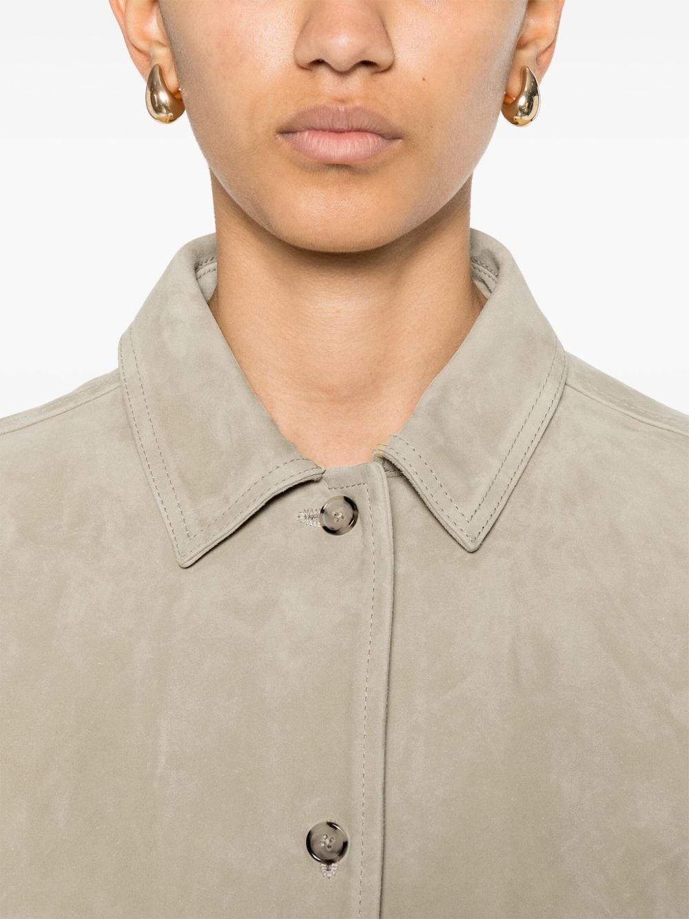 Toteme Main Shirts Beige Lambskin