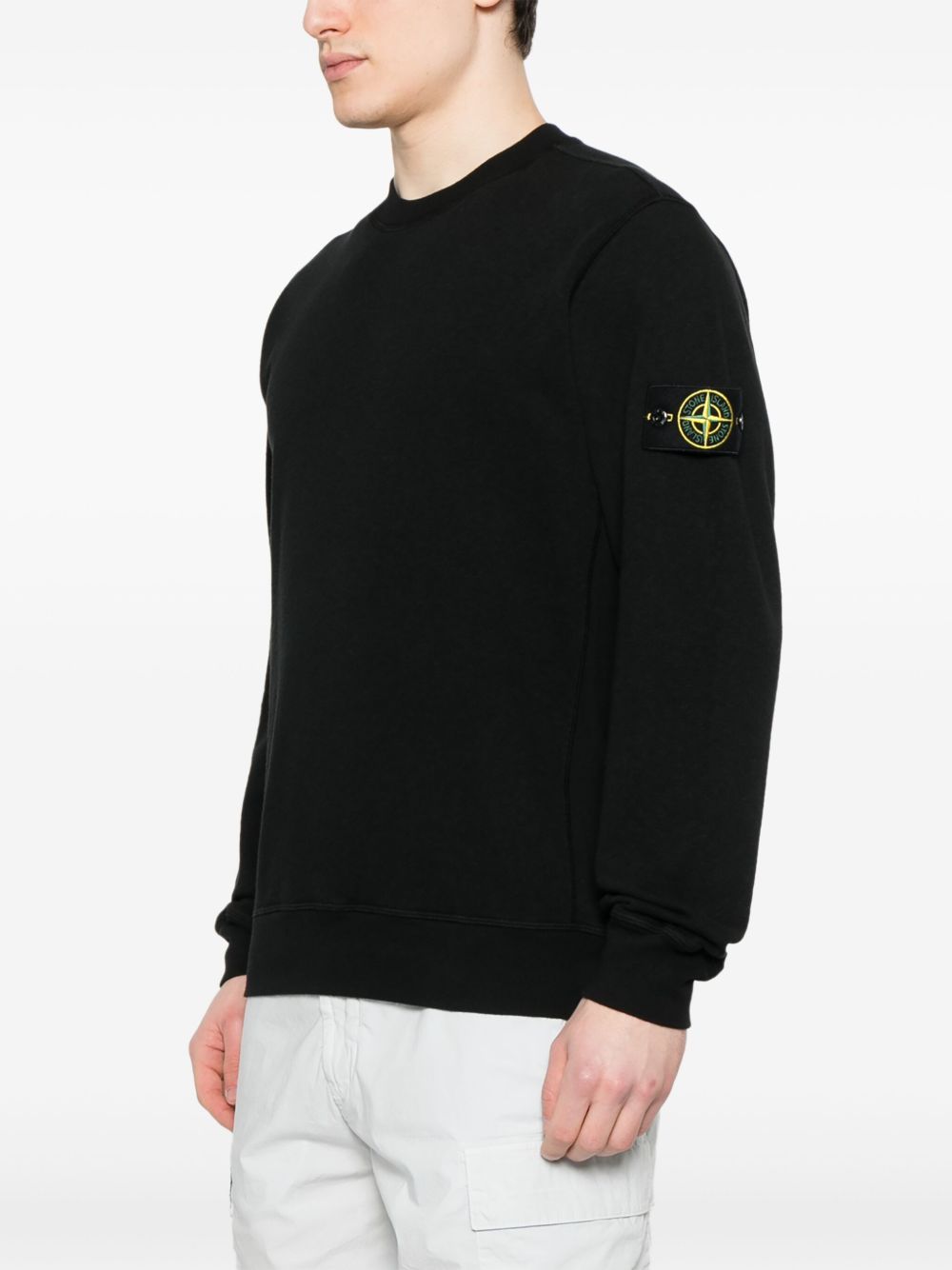Stone Island Sweaters Black Cotton