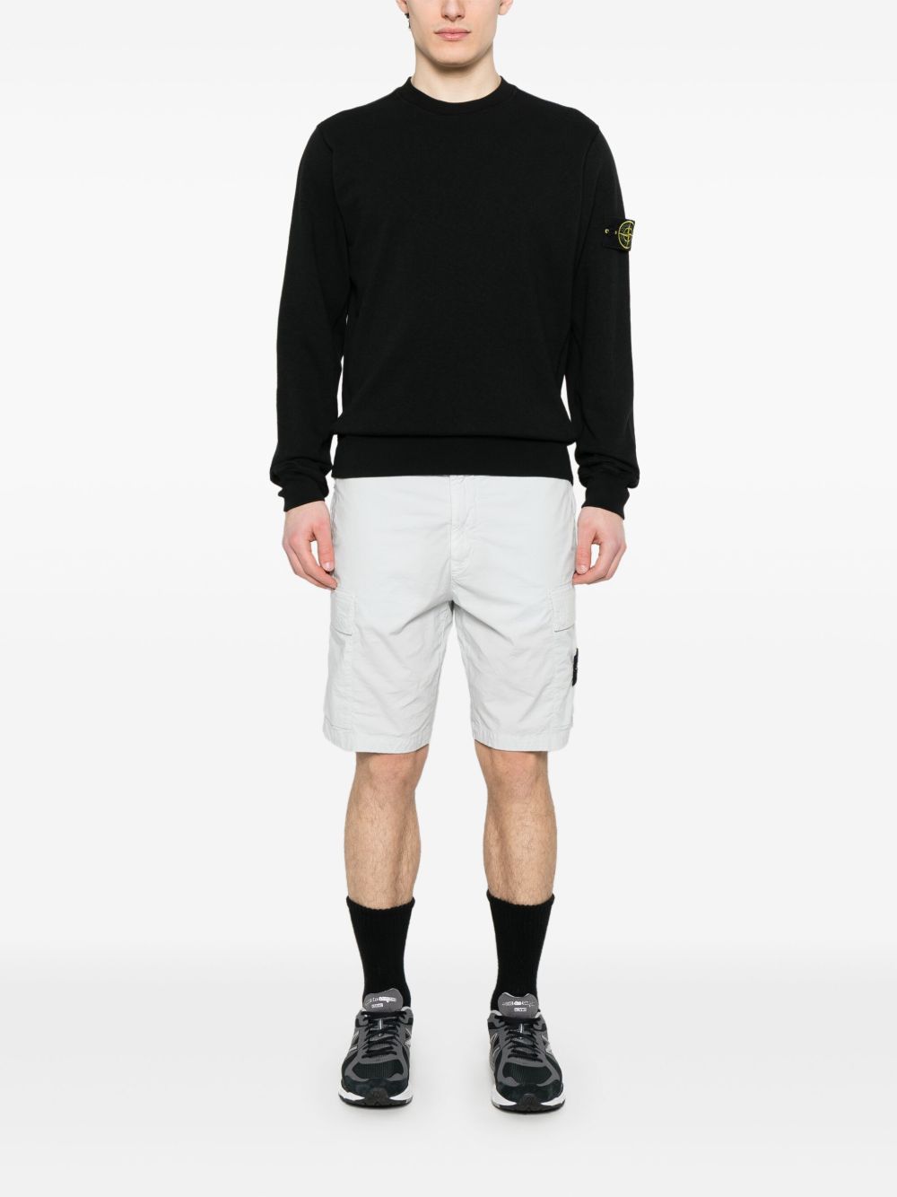 Stone Island Sweaters Black Cotton