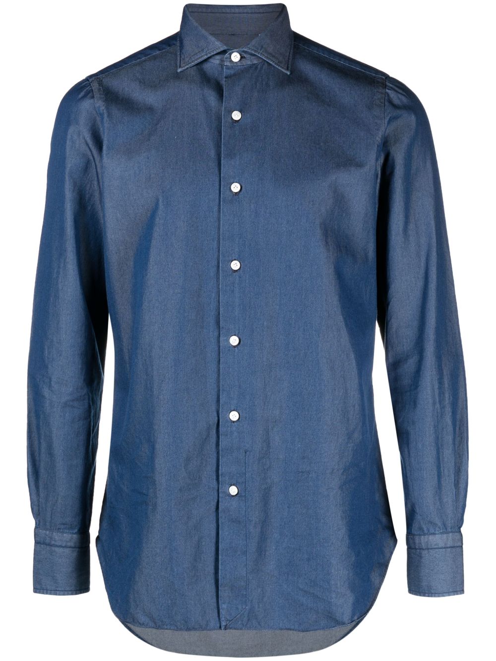 Finamore 1925 Napoli Shirts Blue Cotton