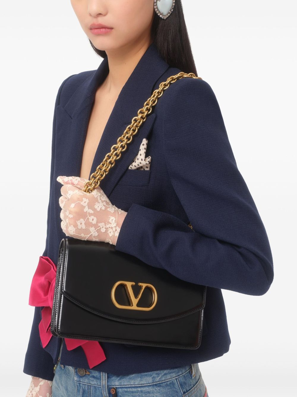 Valentino Jackets Blue Lining: Acetate