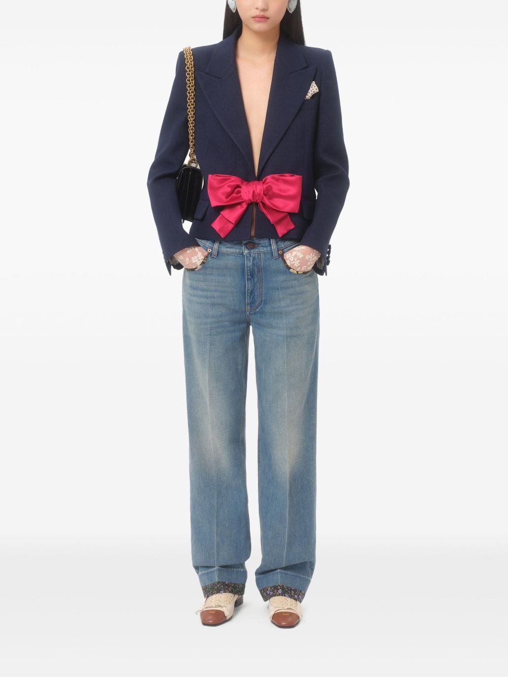 Valentino Jackets Blue Lining: Acetate