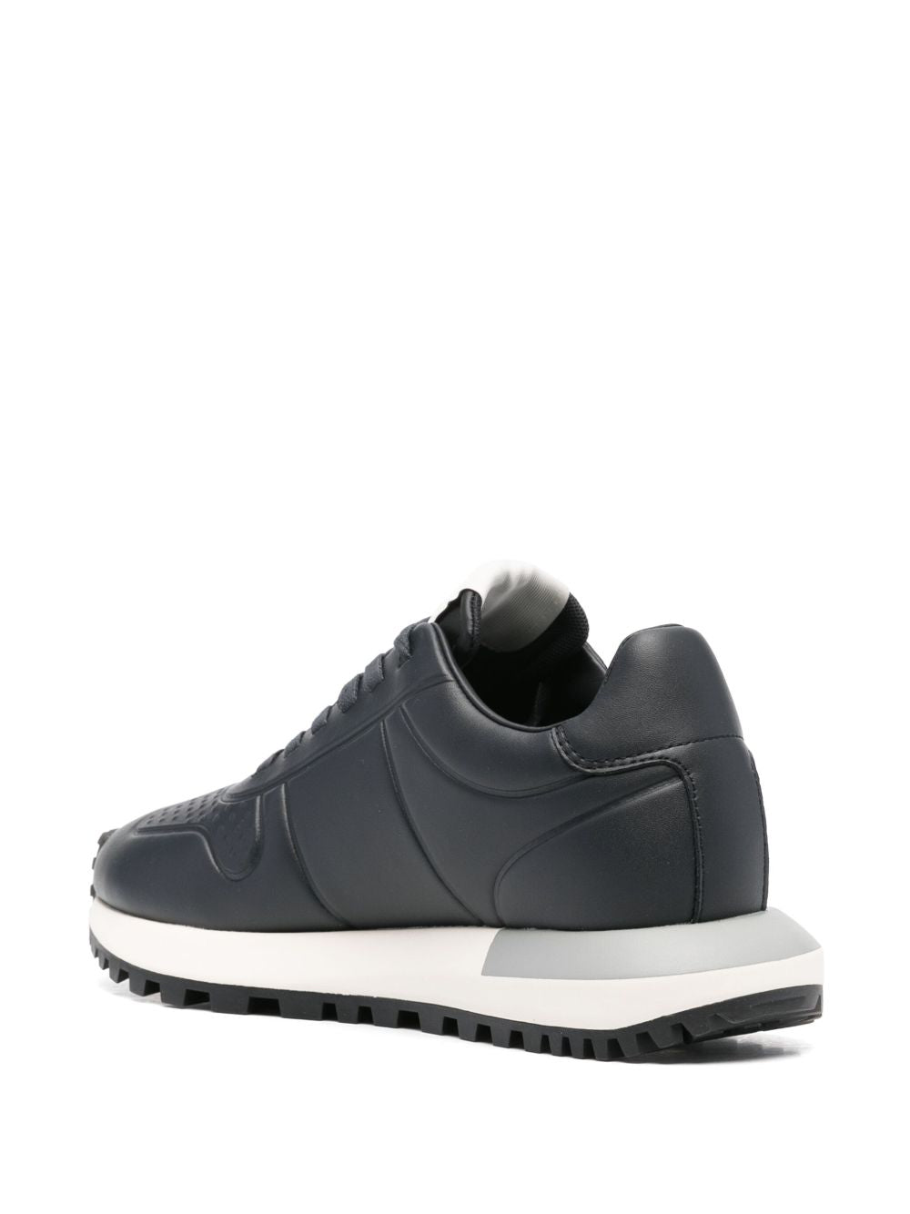 Emporio Armani Sneakers Blu Furs & Skins->leather100 %