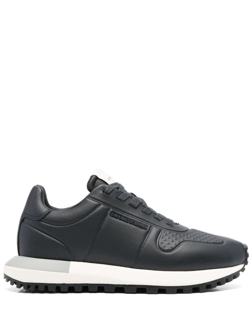 Emporio Armani Sneakers Blu Furs & Skins->leather100 %