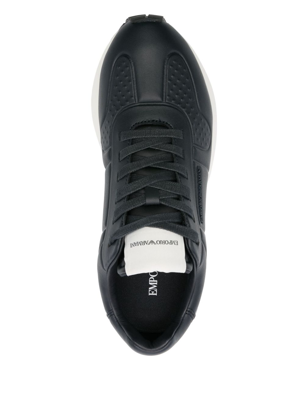 Emporio Armani Sneakers Blu Furs & Skins->leather100 %