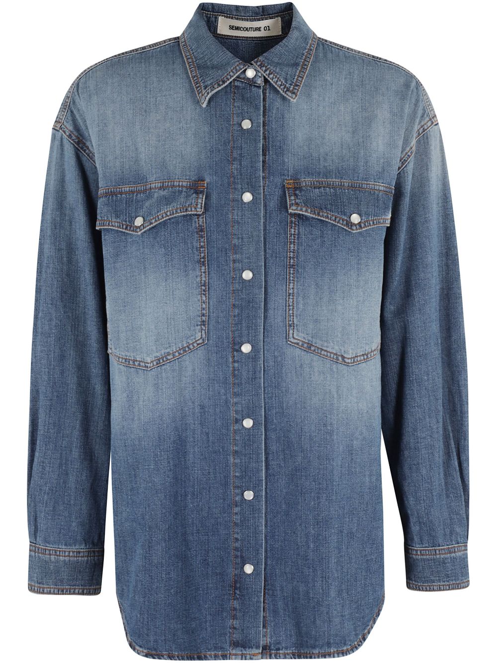Semicouture Shirts Blue Cotton