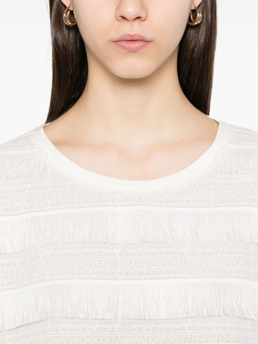 Emporio Armani T-Shirts And Polos Bianco Cotton