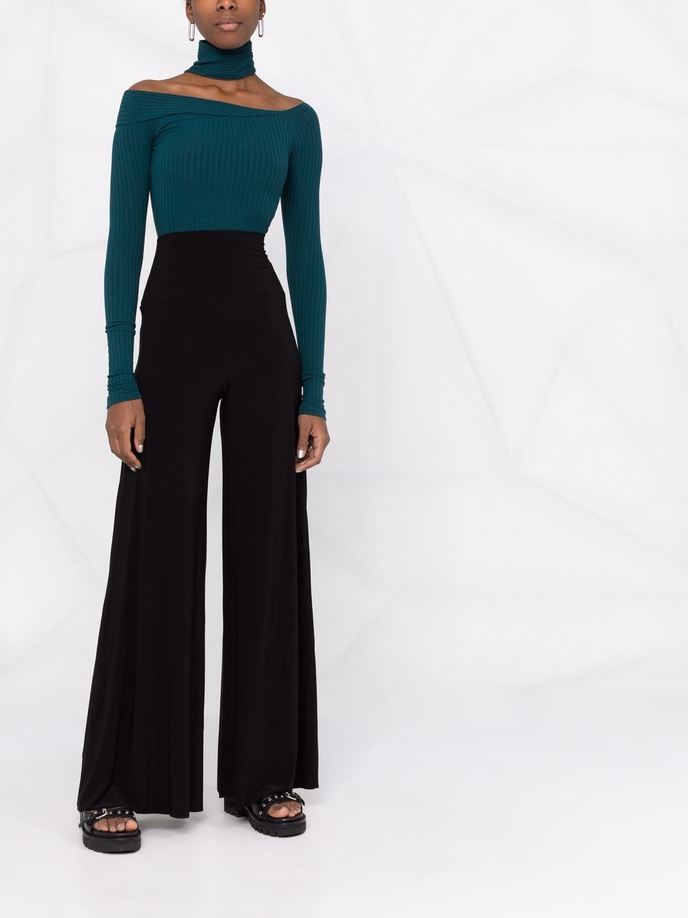 Norma Kamali Trousers Black Polyester