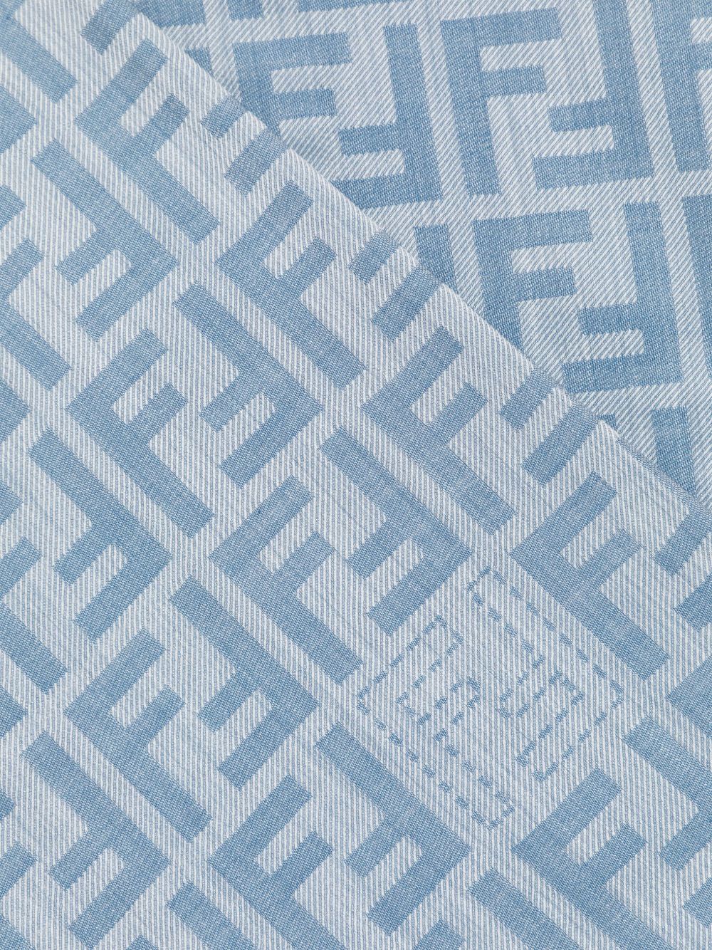 Fendi Scarfs Blue Wool