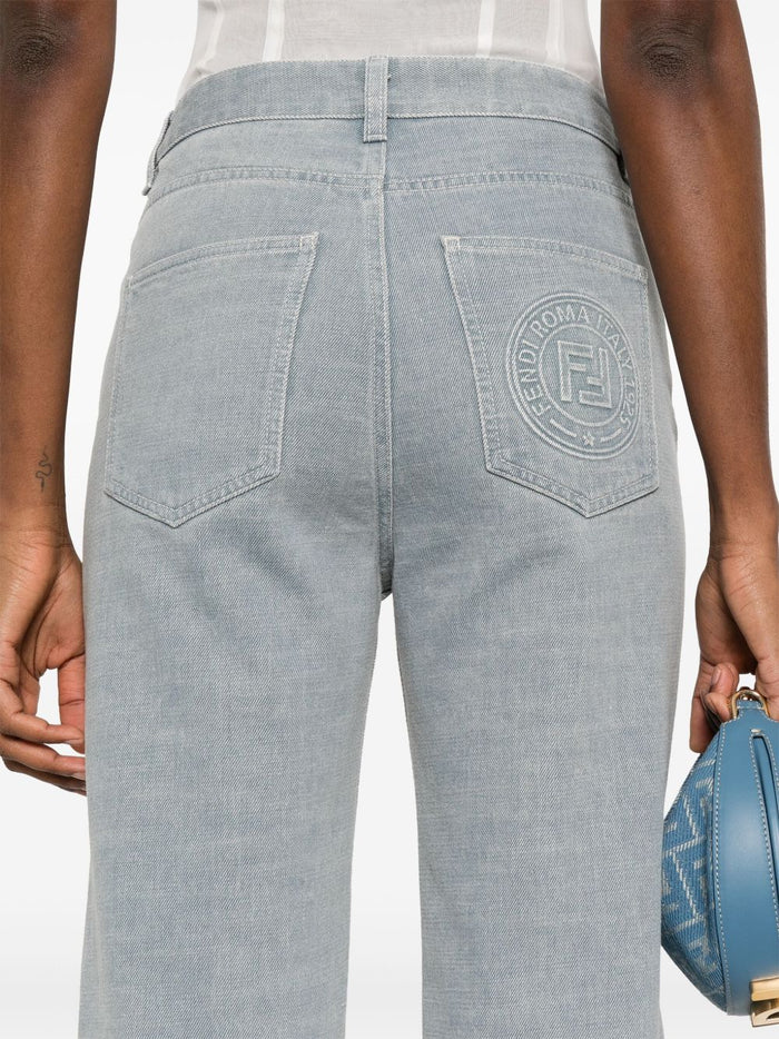 Fendi Jeans Grey Cotton