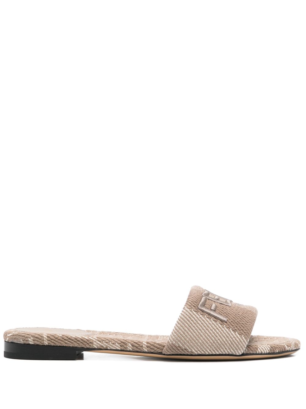 Fendi Sandals Dove Grey Sole: Calf Leather