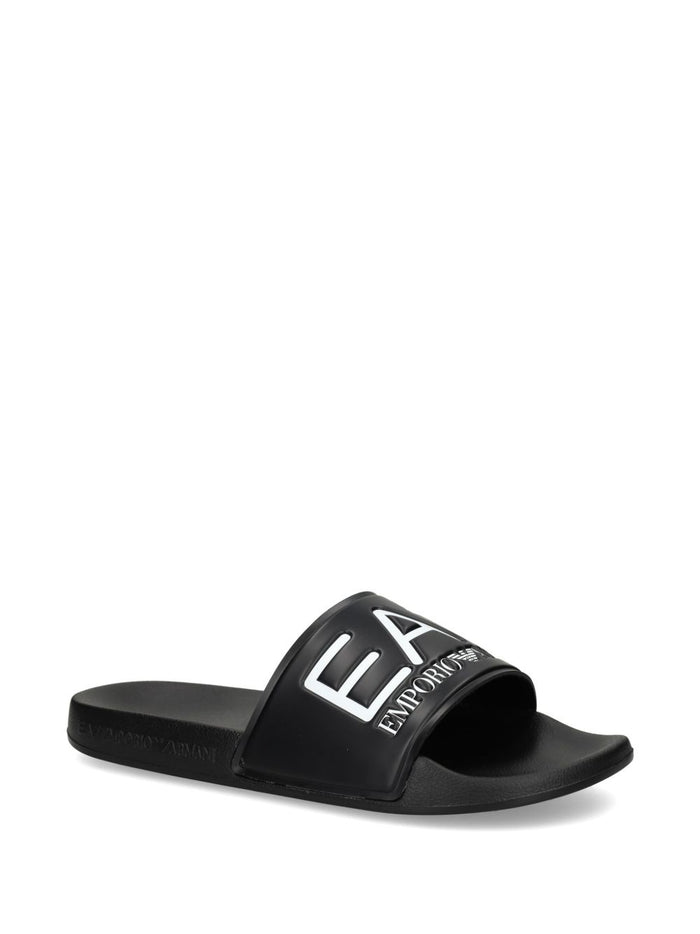 Ea7 Sandals Nero Other Fibres