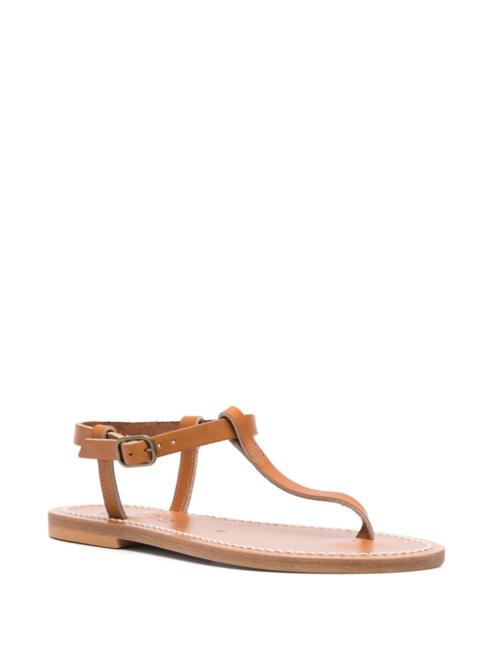 K Jacques St Tropez Sandals Leather Brown Calf