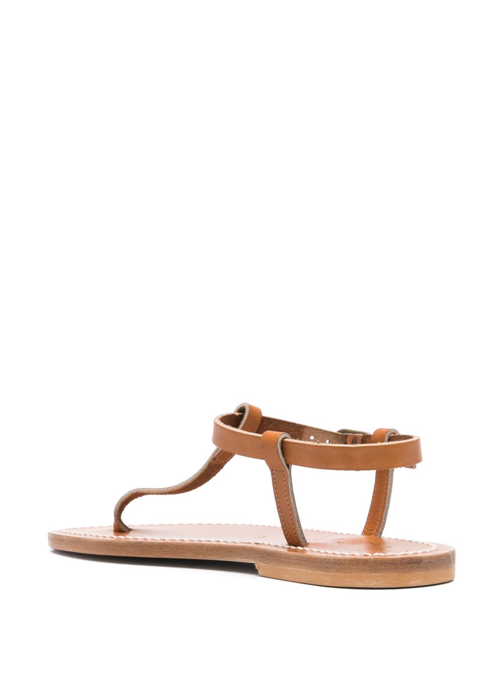 K Jacques St Tropez Sandals Leather Brown Calf
