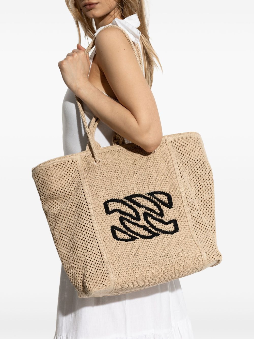 Casadei Bags Beige Cotton Nylon