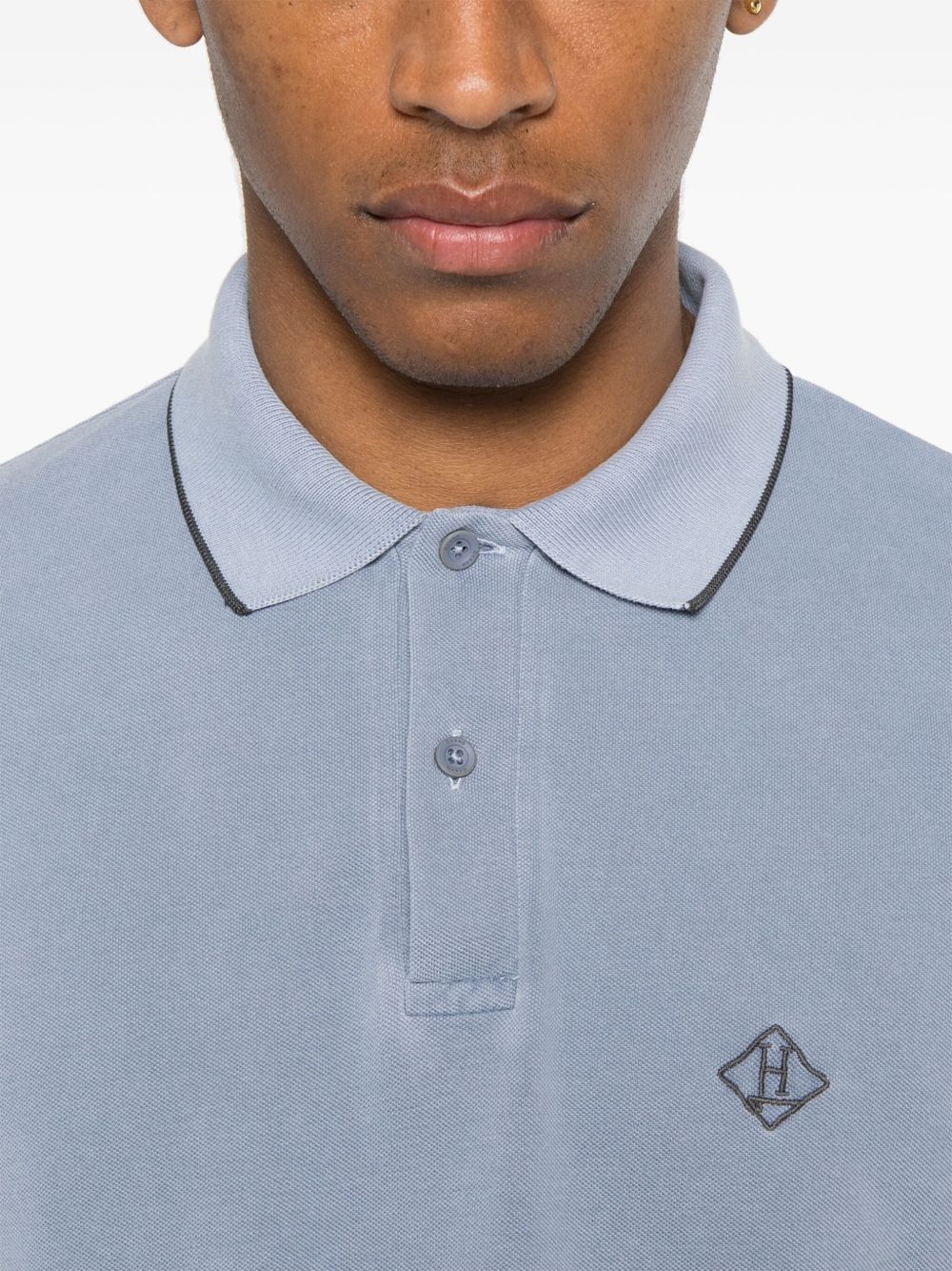 Herno T-Shirts And Polos Clear Blue Polyester