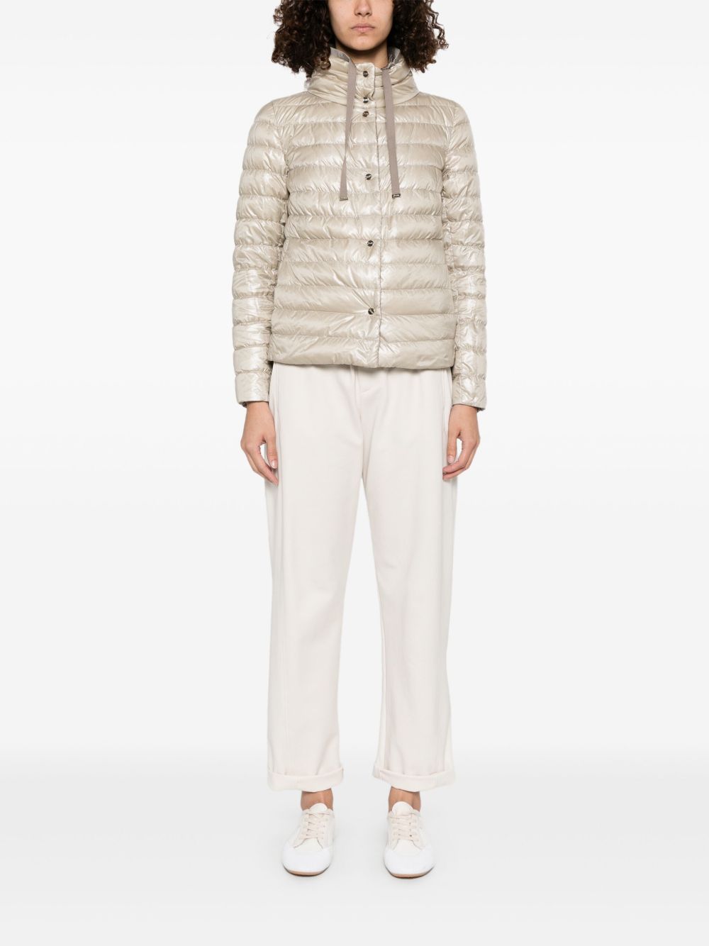 Herno Coats Beige Lining: Goose Down