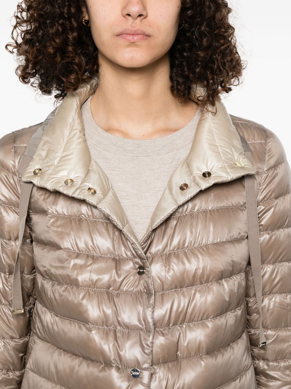 Herno Coats Beige Lining: Goose Down
