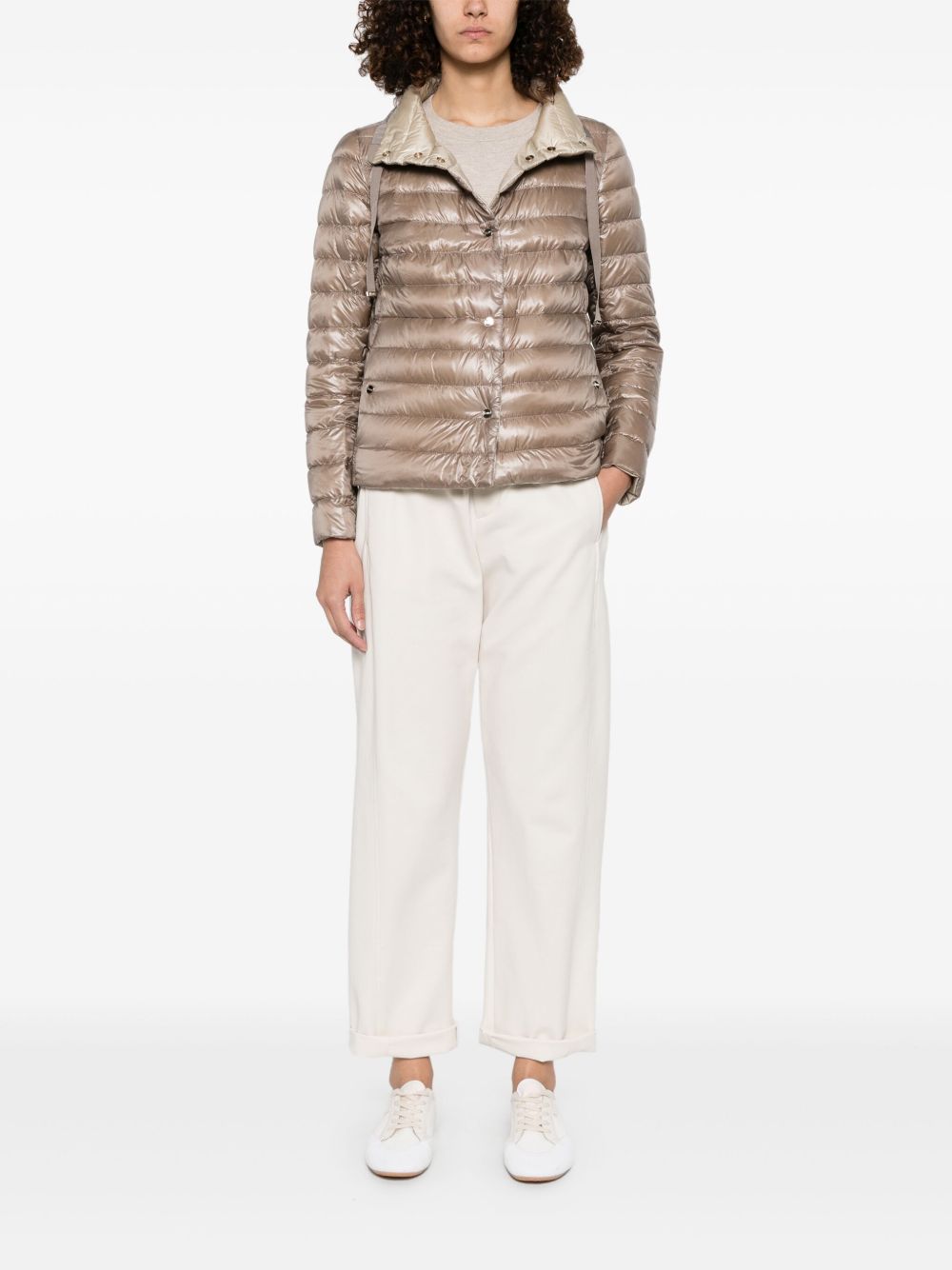 Herno Coats Beige Lining: Goose Down