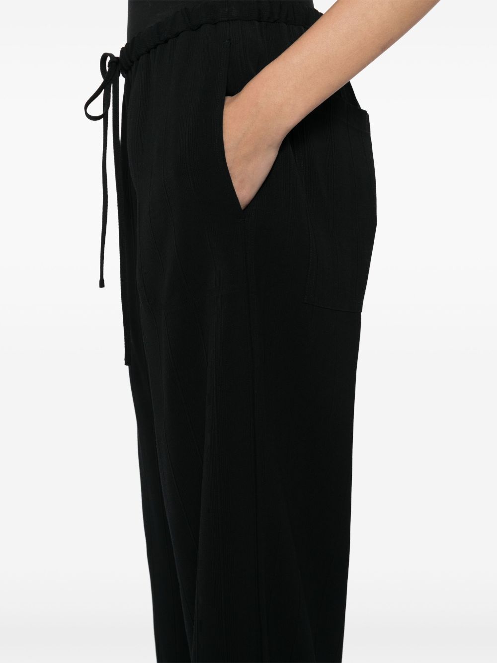 Toteme Main Trousers Black Viscose Linen