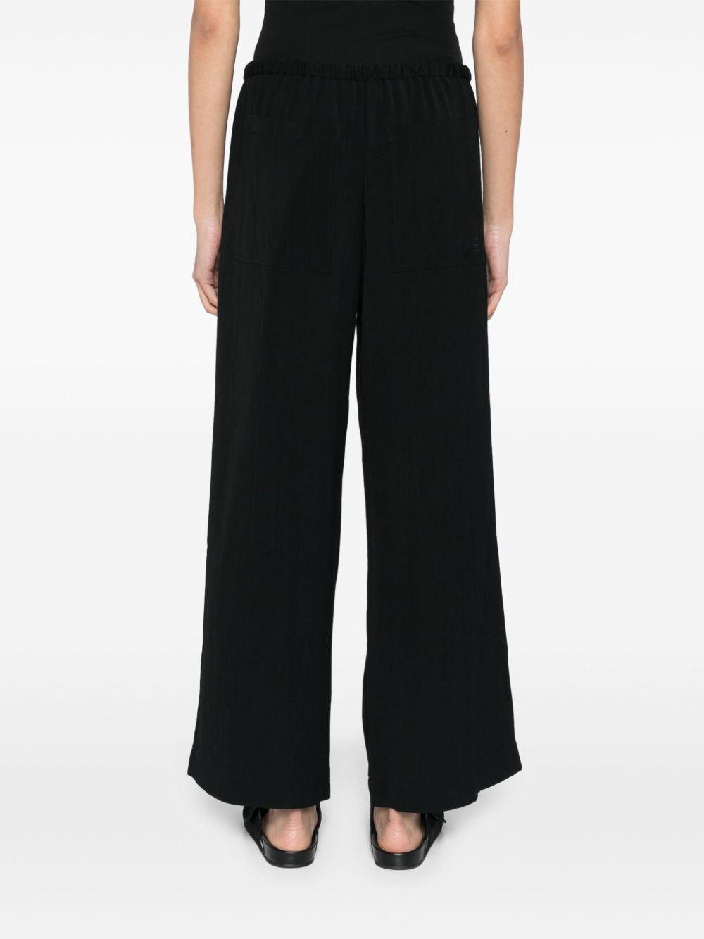 Toteme Main Trousers Black Viscose Linen
