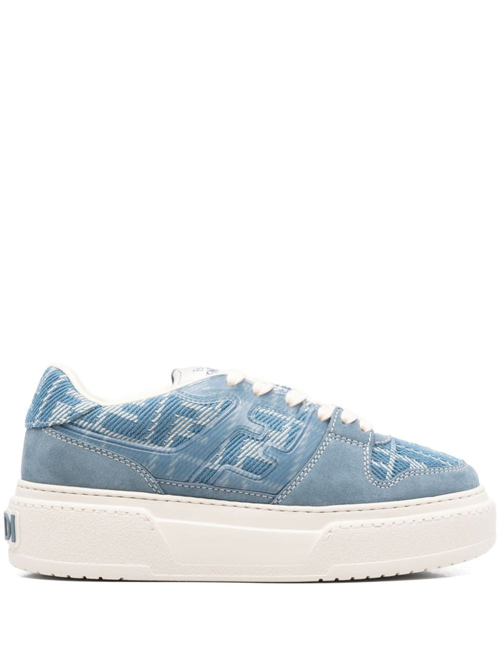 Fendi Sneakers Clear Blue Outer: Calf Suede