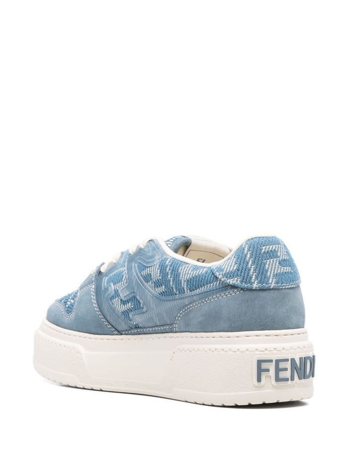 Fendi Sneakers Clear Blue Outer: Calf Suede