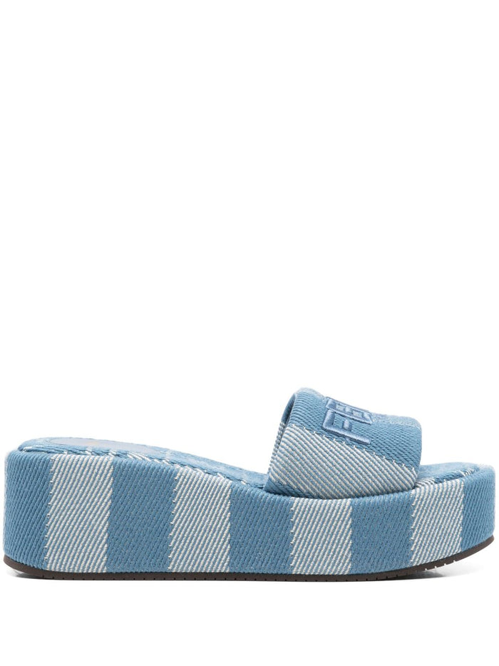 Fendi Sandals Clear Blue