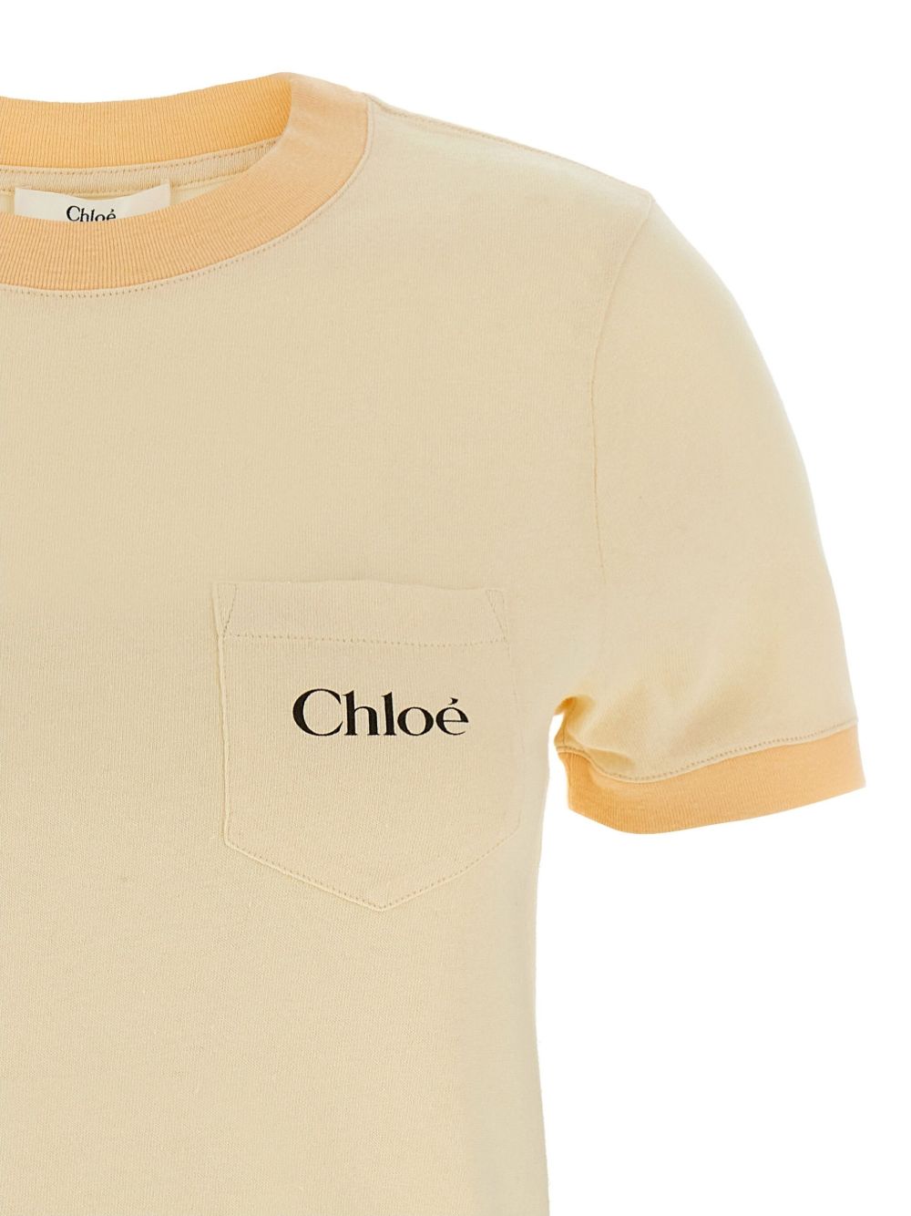 Chloè T-Shirts And Polos Yellow Natural (veg)->cotton100 %