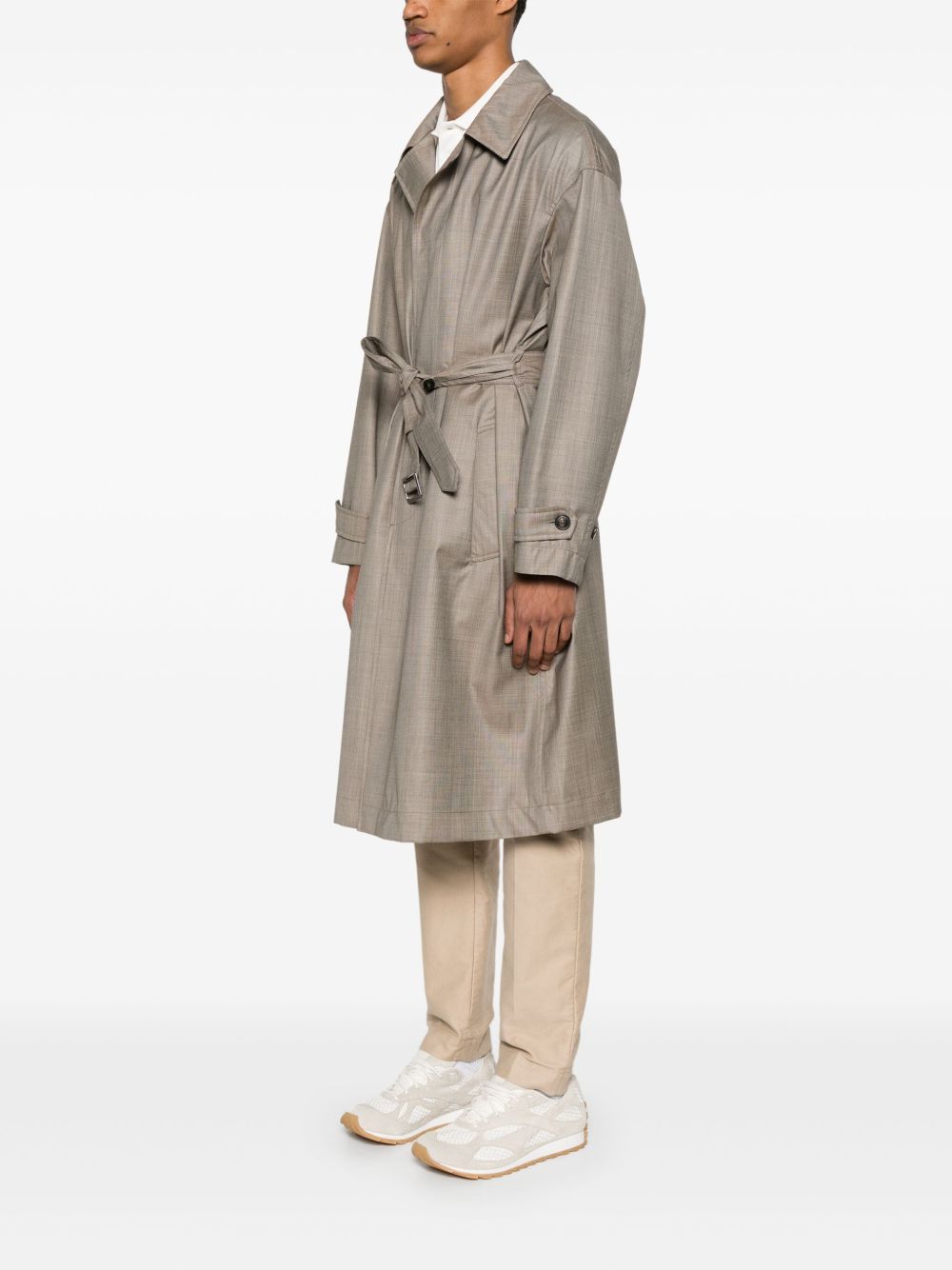Emporio Armani Coats Beige Virgin Wool