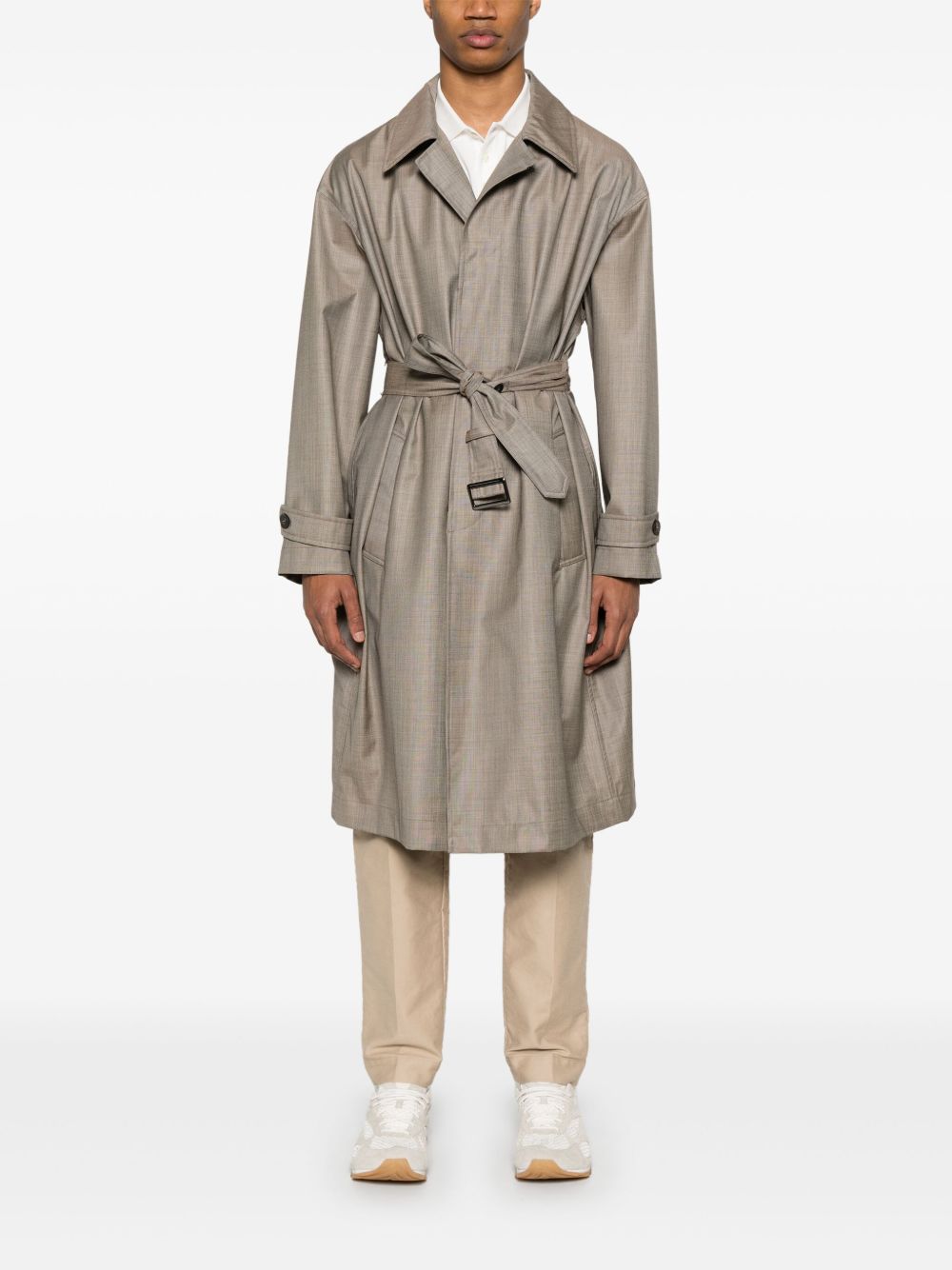 Emporio Armani Coats Beige Virgin Wool