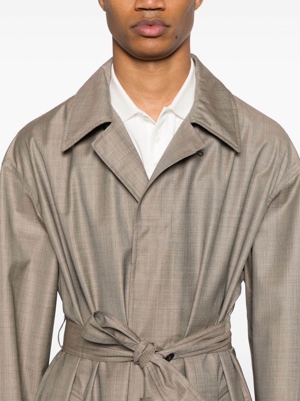 Emporio Armani Coats Beige Virgin Wool