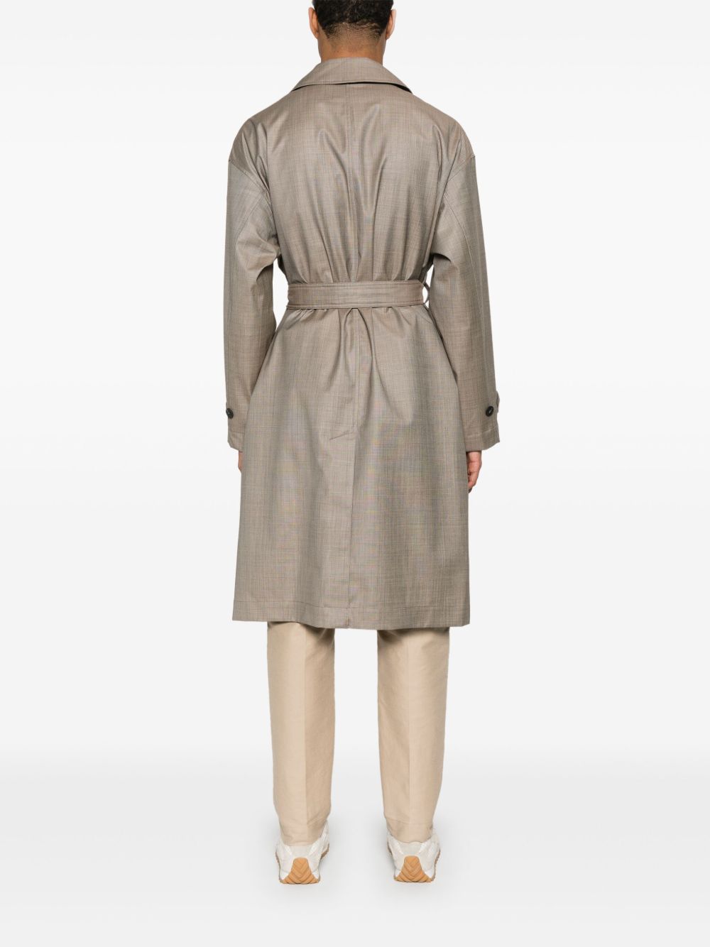 Emporio Armani Coats Beige Virgin Wool