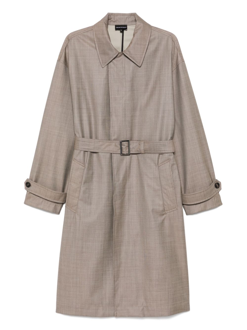 Emporio Armani Coats Beige Virgin Wool