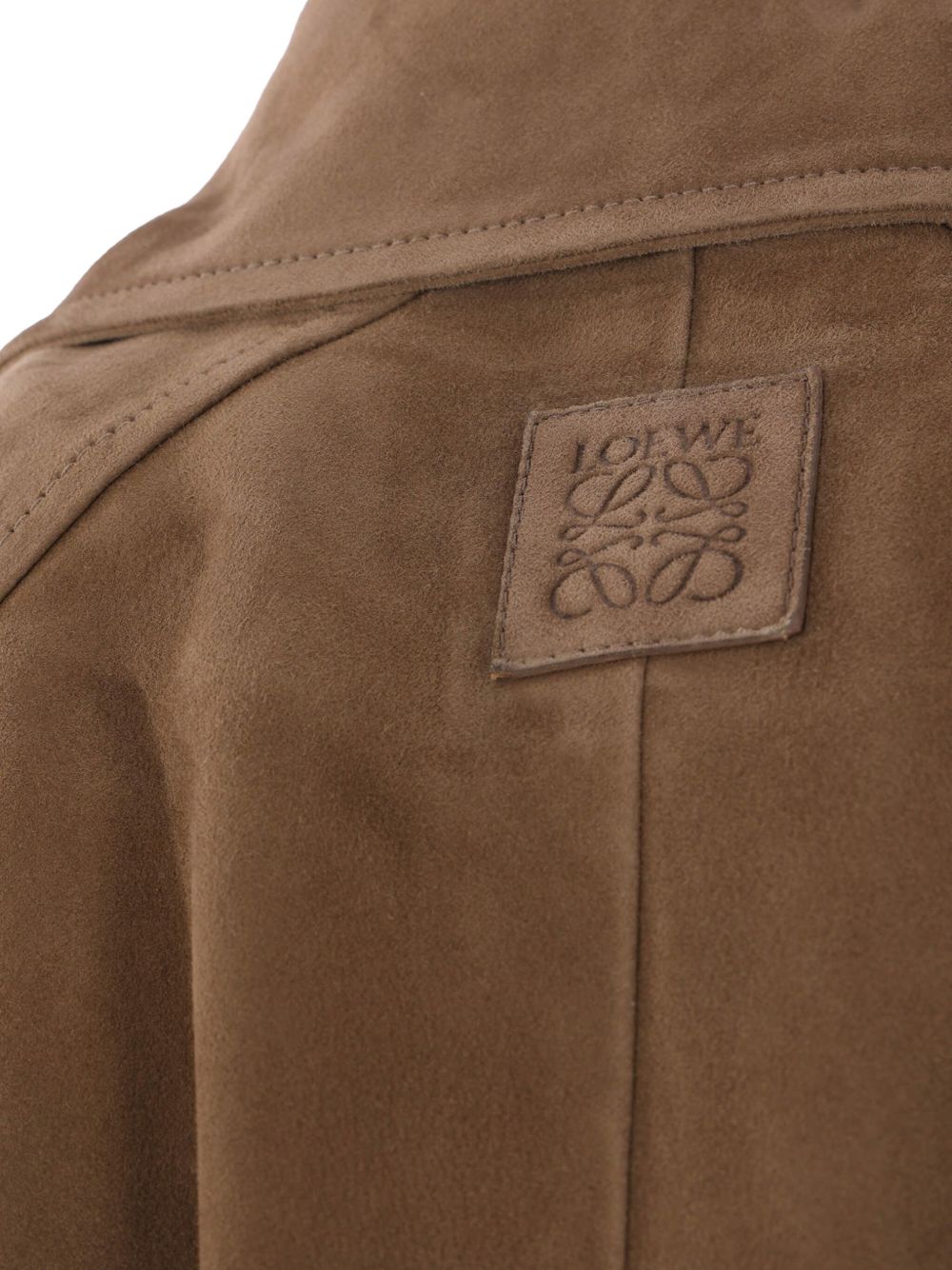 Loewe Jackets Kaki Suede