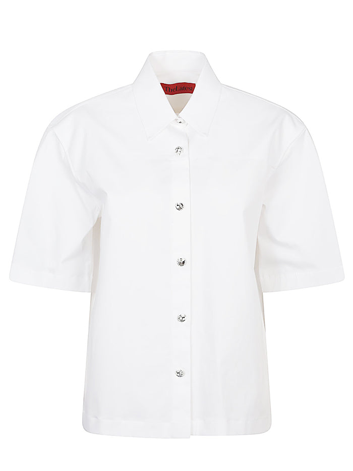 THE LATEST Shirts White Cotton Elastane